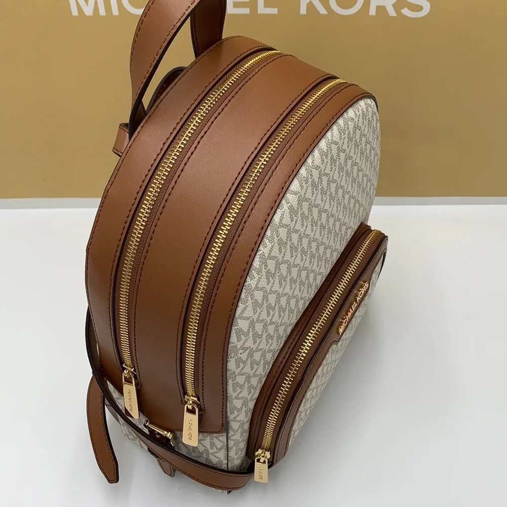 MICHAEL KORS JAYCEE MEDIUM BACKPACK VANILLA SIGNATURE COLOR - Picture 7 of 16